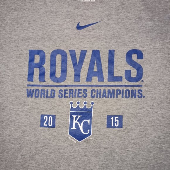 Nike Tee Kansas City Royals Mens XL World Series Champions Gray Short Sleeve - Picture 3 of 7
